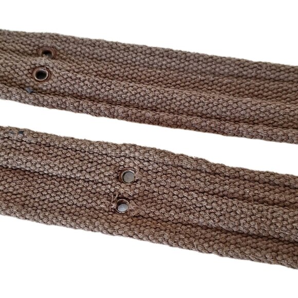 GREEN WOVEN BELT WITH LEATHER - Picture 7 of 7